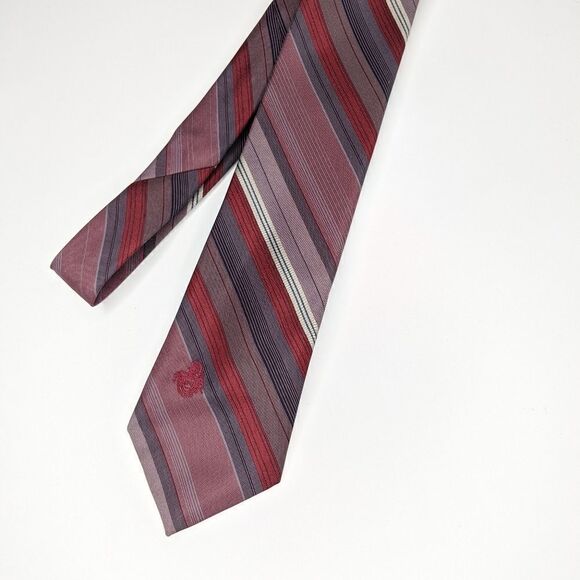 ⭐ Via Re Red Striped Tie - Picture 1 of 4